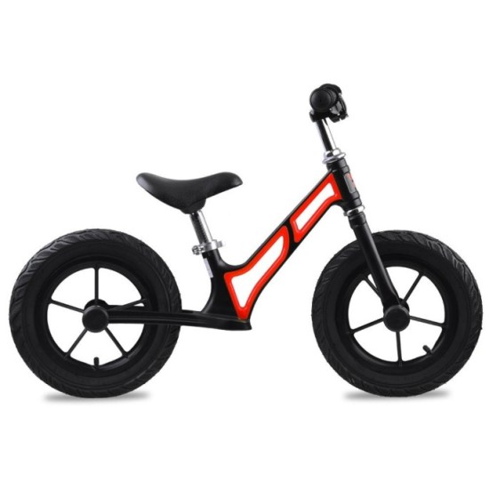 Tiny Bike Detské odrážadlo s nafukovacími kolesami 10", čierno-červené