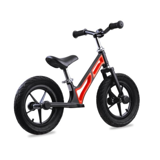 Tiny Bike Detské odrážadlo s nafukovacími kolesami 10", čierno-červené