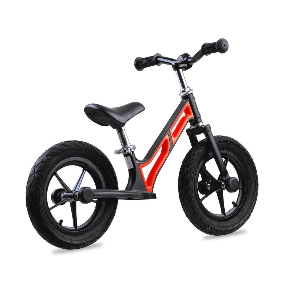 Tiny Bike Detské odrážadlo s nafukovacími kolesami 10", čierno-červené
