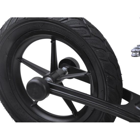 Tiny Bike Detské odrážadlo s nafukovacími kolesami 10", čierno-červené