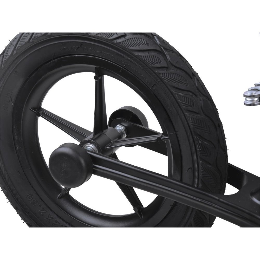 Tiny Bike Detské odrážadlo s nafukovacími kolesami 10", čierno-červené