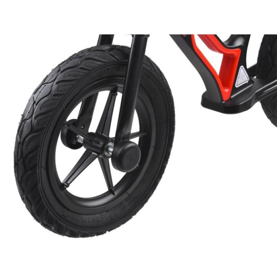 Tiny Bike Detské odrážadlo s nafukovacími kolesami 10", čierno-červené
