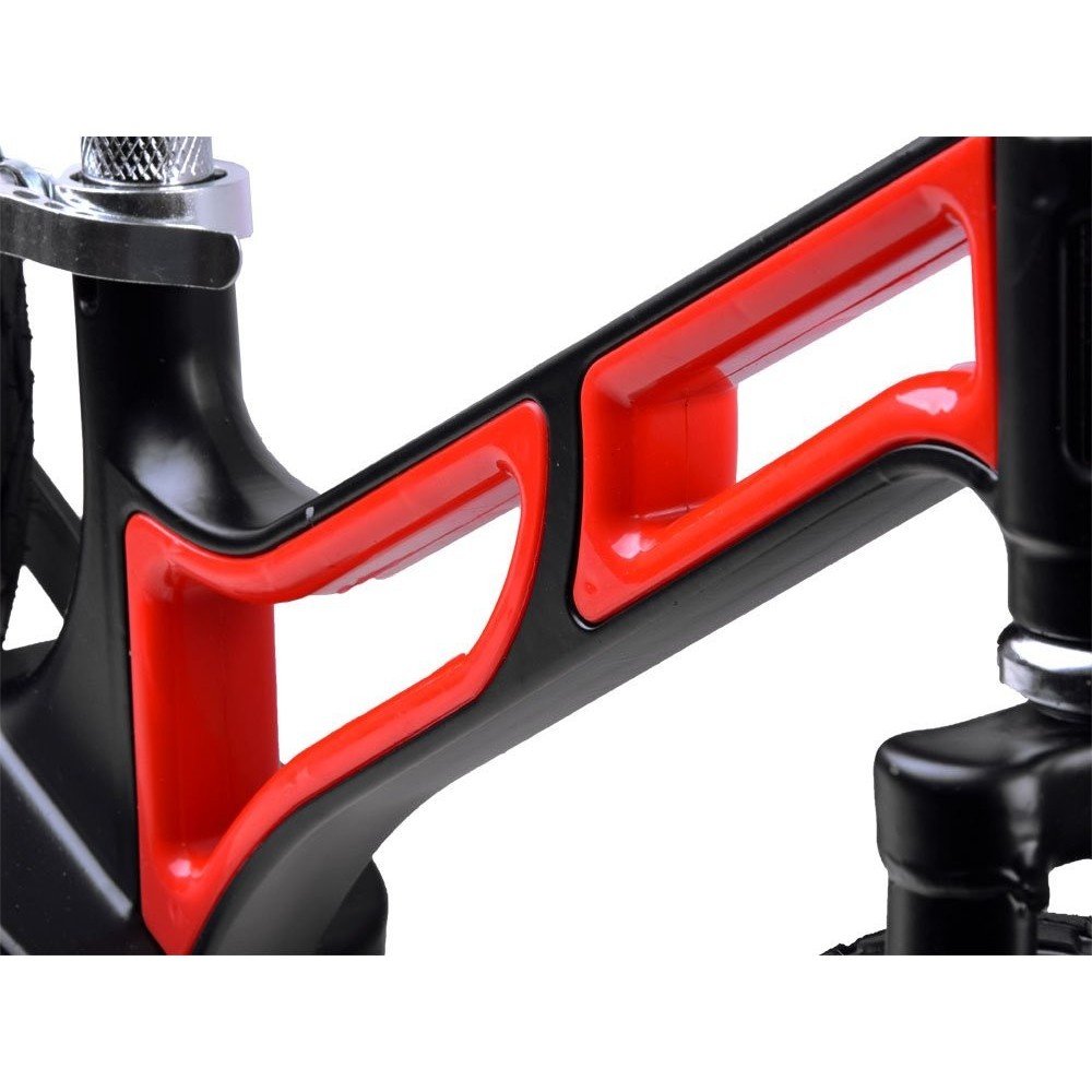 Tiny Bike Detské odrážadlo s nafukovacími kolesami 10", čierno-červené
