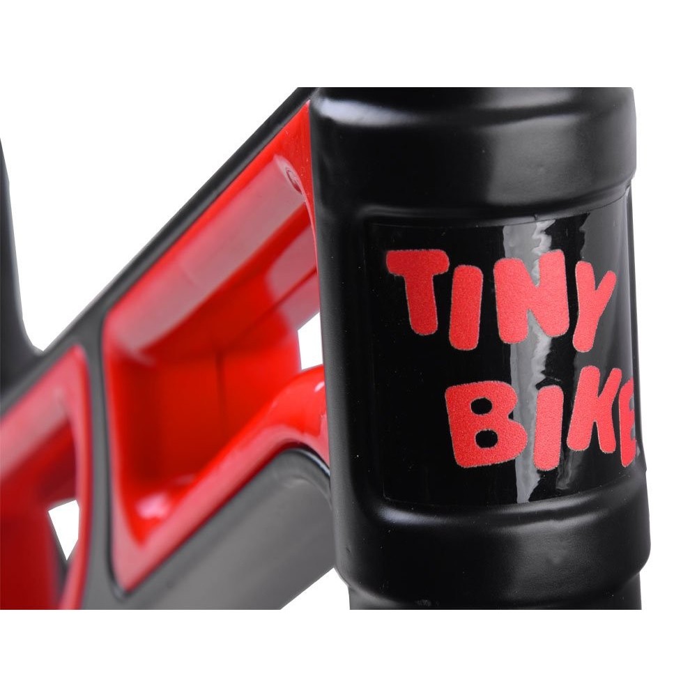 Tiny Bike Detské odrážadlo s nafukovacími kolesami 10", čierno-červené