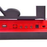 JOKO Detské klávesy s mikrofónom, 61 dynamických kláves + USB vstup, červené