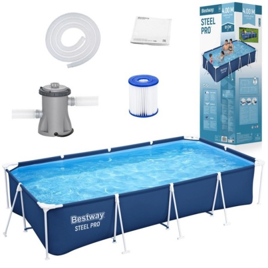 Bestway 56424 Bazén s konštrukciou, 400cm x 211cm x 81cm + filtračné čerpadlo