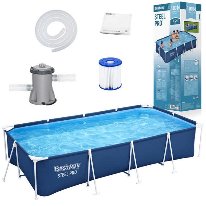Bestway 56424 Bazén s konštrukciou, 400cm x 211cm x 81cm + filtračné čerpadlo