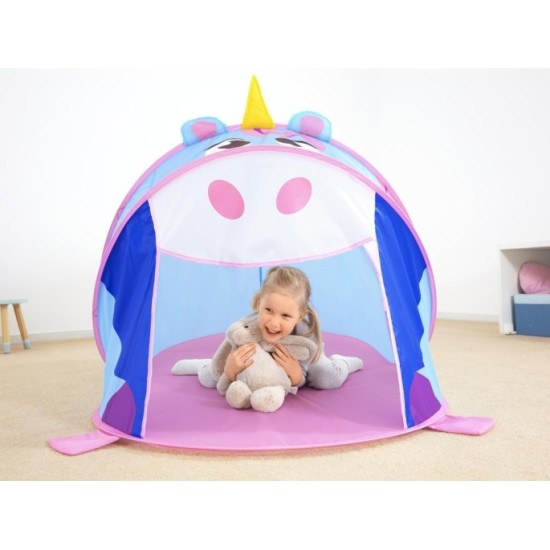 Bestway 68110 Detský Samorozkladací Plážový stan Jednorožec 182x96x81, modrý