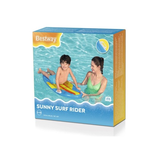 Bestway 42046 Nafukovačka v tvare Nafukovacej dosky Sunny Surf 114 cm x 46 cm, modrá