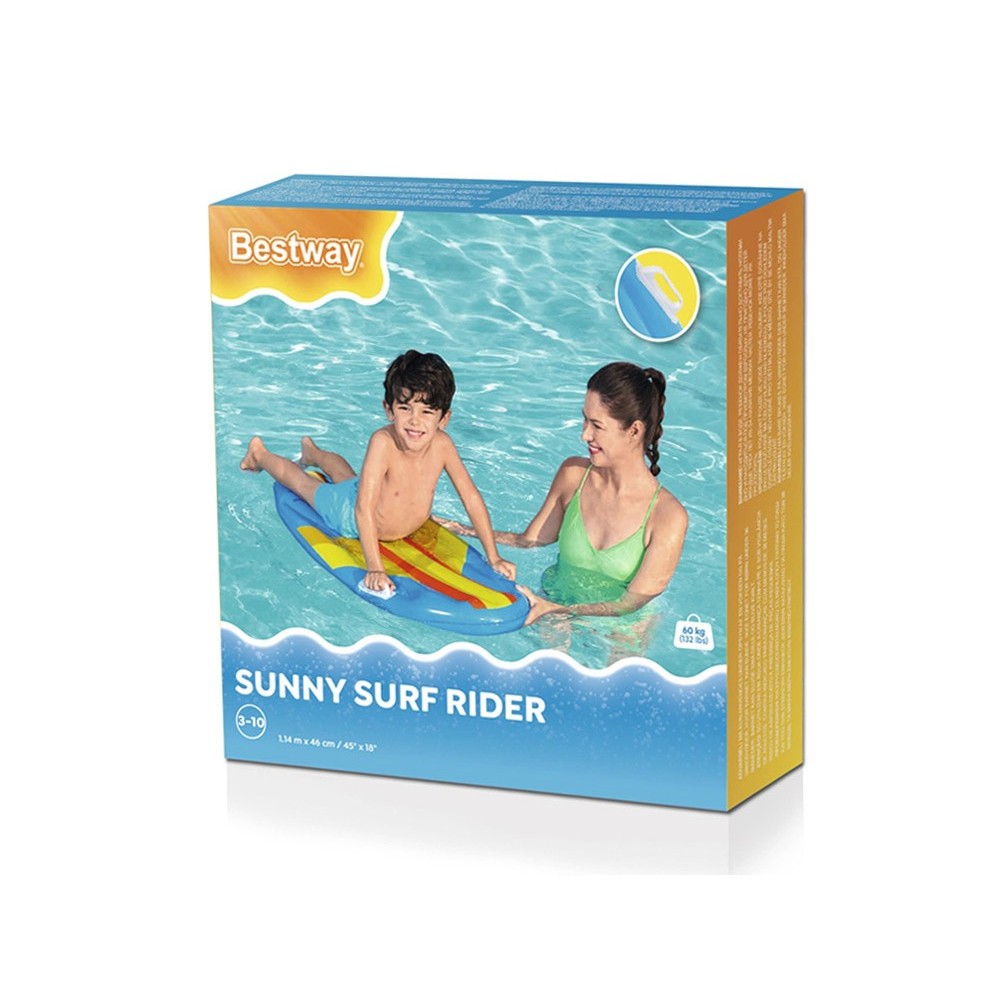 Bestway 42046 Nafukovačka v tvare Nafukovacej dosky Sunny Surf 114 cm x 46 cm, modrá
