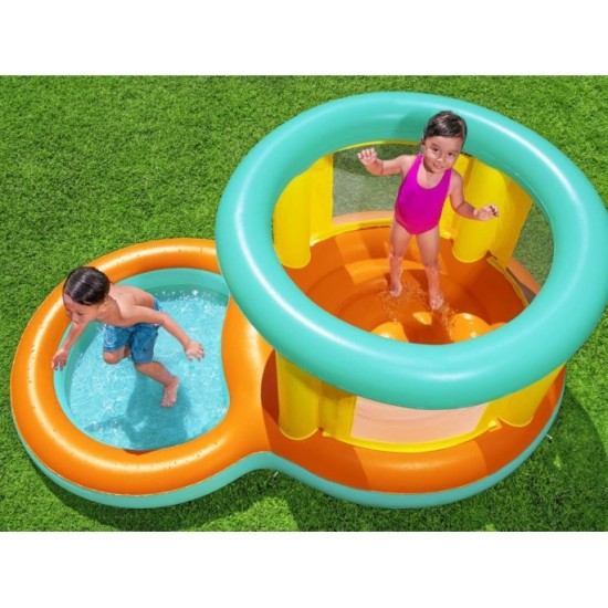 Bestway 52385 Nafukovacia trampolína pre deti s bazénom 239 cm x 142 cm