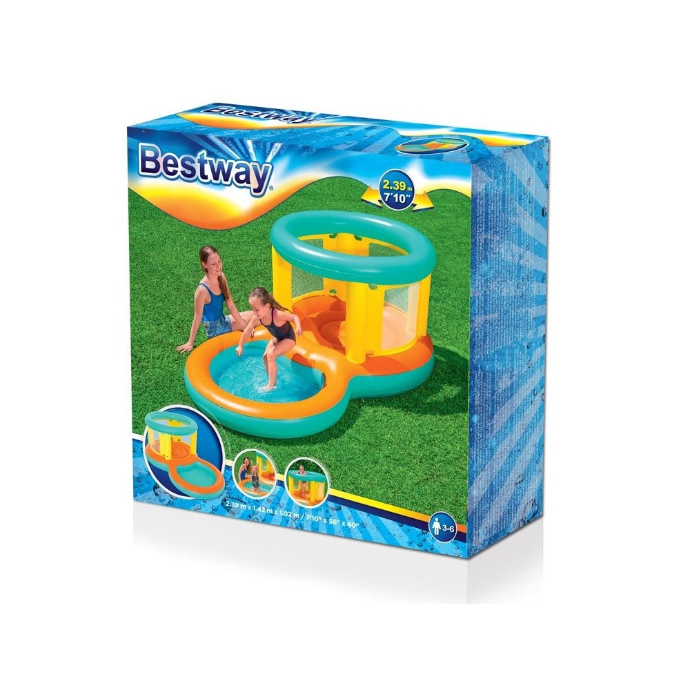 Bestway 52385 Nafukovacia trampolína pre deti s bazénom 239 cm x 142 cm