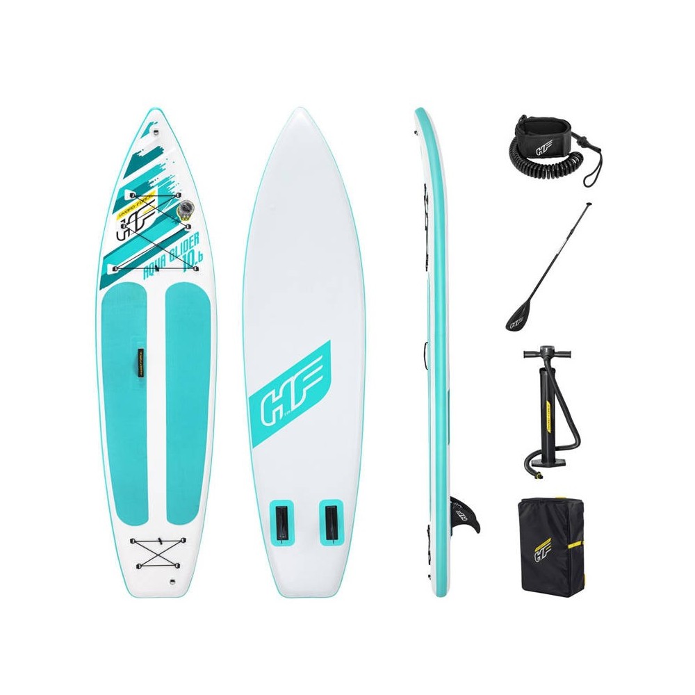 Bestway 65347 Nafukovacia doska Stand up Aqua Glider Paddleboard + veslo + pumpa 320cm, modro biely