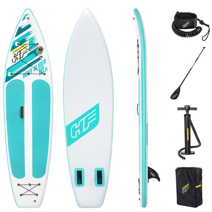 Bestway 65347 Nafukovacia doska Stand up Aqua Glider Paddleboard + veslo + pumpa 320cm, modro biely
