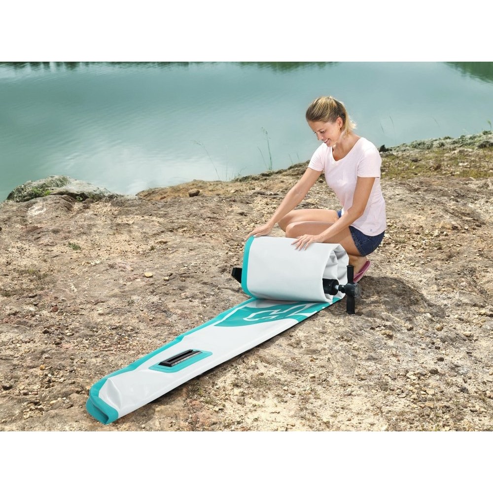 Bestway 65347 Nafukovacia doska Stand up Aqua Glider Paddleboard + veslo + pumpa 320cm, modro biely