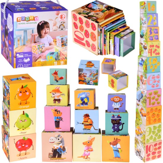 JOKO Vzdelávacie Puzzle Kocky pre deti