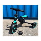 TINY BIKE Detská Trojkolka 3v1, odrážadlo, bicykel, modrá