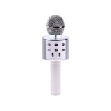 JOKO Mikrofón Karaoke, Bluetooth + nabíjačka, strieborný