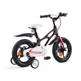 Royal Baby Detský bicykel Space Shuttle 14" s nafukovacími kolesami + pomocné kolieska + zvonček, čierny