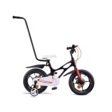 Royal Baby Detský bicykel Space Shuttle 14" s nafukovacími kolesami + pomocné kolieska + zvonček, čierny