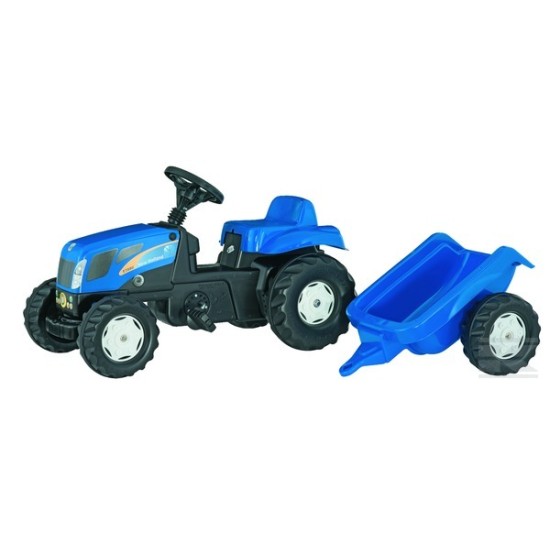 Rolly Toys Šľapací traktor New Holland T 7550 + vlečka