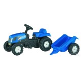 Rolly Toys Šľapací traktor New Holland T 7550 + vlečka