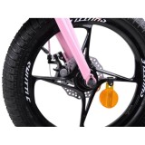 Royal Baby Detský bicykel Space Shuttle 14" s nafukovacími kolesami + pomocné kolieska + zvonček, fialový