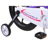 Royal Baby Detský bicykel Space Shuttle 16" s nafukovacími kolesami + pomocné kolieska, fialový