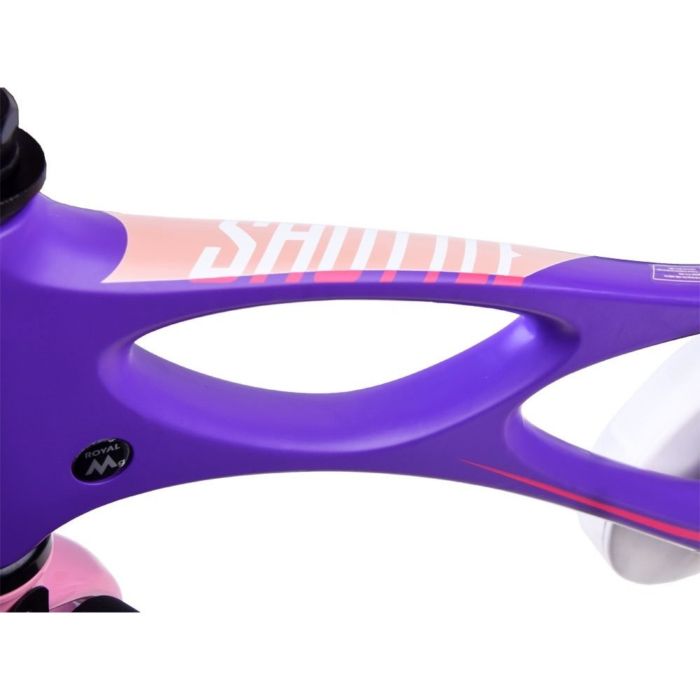 Royal Baby Detský bicykel Space Shuttle 16" s nafukovacími kolesami + pomocné kolieska, fialový