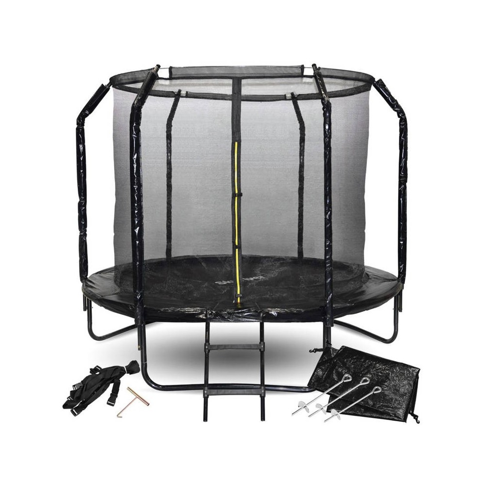 Skyflyer, Záhradná Trampolína 244cm 8Ft + rebrík, nosnosť 150kg, čierna