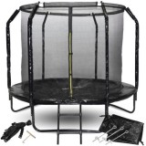 Skyflyer, Záhradná Trampolína 244cm 8Ft + rebrík, nosnosť 150kg, čierna