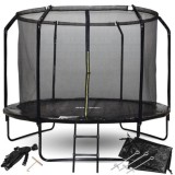 Skyflyer, Záhradná Trampolína 304cm 10Ft  + rebrík, nosnosť 150kg, čierna
