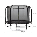 Skyflyer, Záhradná Trampolína 304cm 10Ft  + rebrík, nosnosť 150kg, čierna