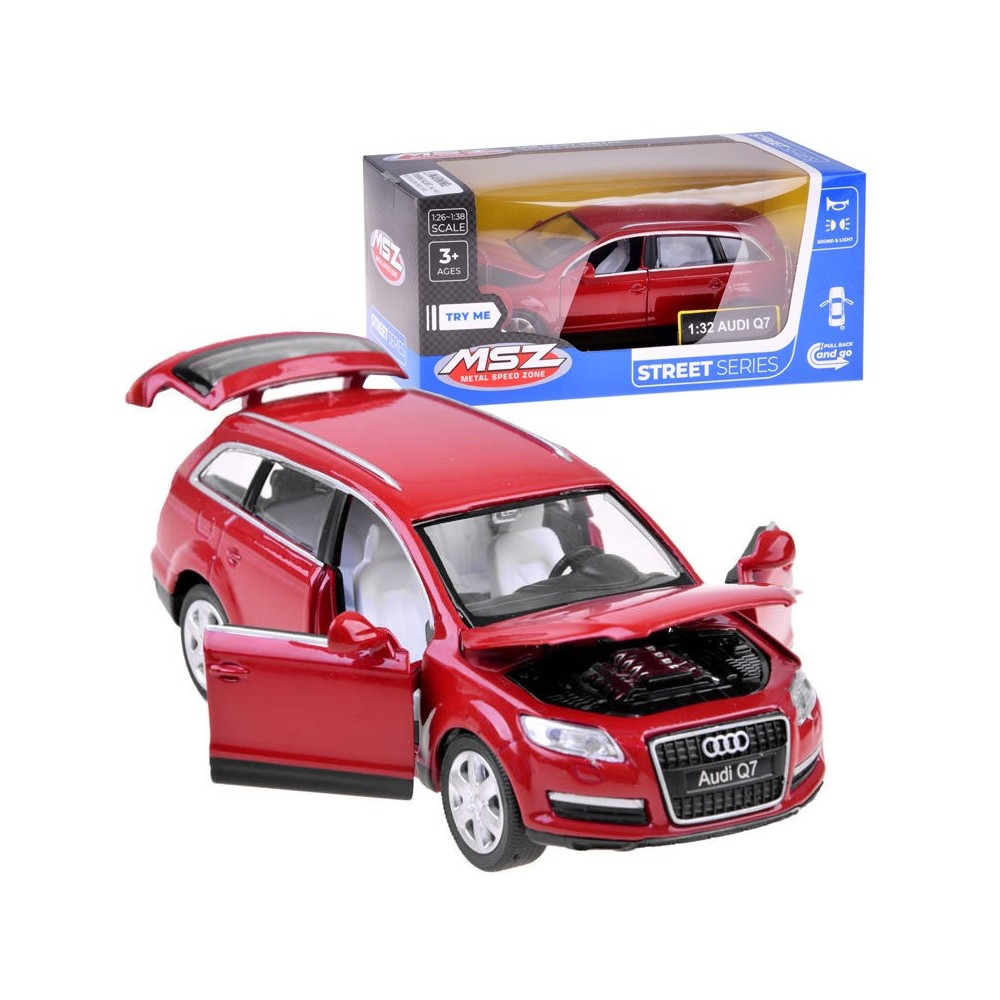 JOKO Kovový model autíčka AUDI Q7 SUV 1:32 so svetlom a zvukom, červené