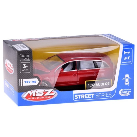 JOKO Kovový model autíčka AUDI Q7 SUV 1:32 so svetlom a zvukom, červené