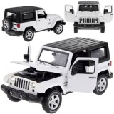 JOKO Kovový Model Autíčka Jeep Wrangler 1:32 so svetlom a zvukom, biele