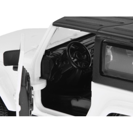 JOKO Kovový Model Autíčka Jeep Wrangler 1:32 so svetlom a zvukom, biele