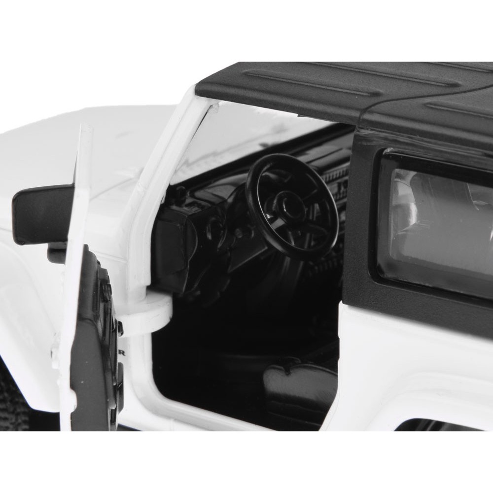 JOKO Kovový Model Autíčka Jeep Wrangler 1:32 so svetlom a zvukom, biele