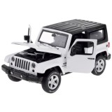 JOKO Kovový Model Autíčka Jeep Wrangler 1:32 so svetlom a zvukom, biele