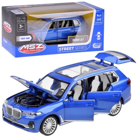 JOKO Kovový Model Autíčka BMW X7 SUV 1:32 so svetlom a zvukom, modré