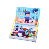 JOKO Magnetická kniha, magnetické Puzzle Povolania Chlapci, Profesie, Policajt, Astronaut, Hasič