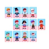 JOKO Magnetická kniha, magnetické Puzzle Povolania Chlapci, Profesie, Policajt, Astronaut, Hasič