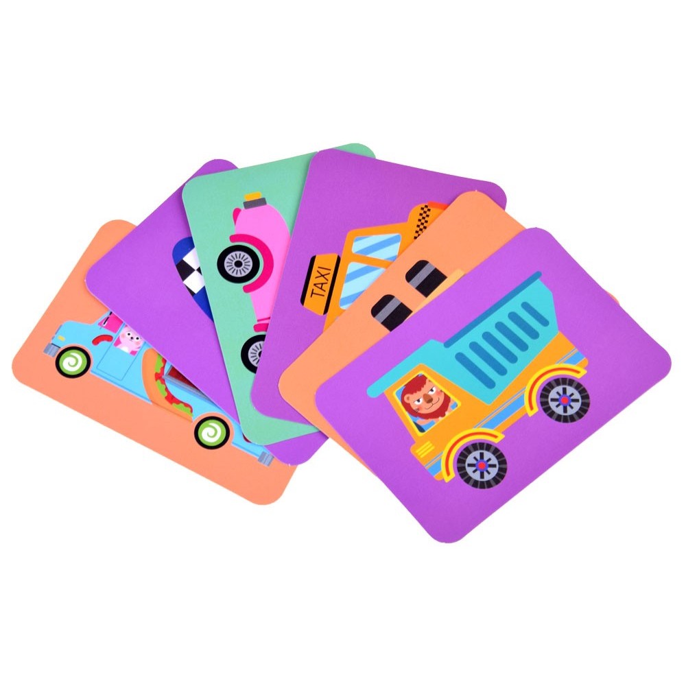 JOKO Magnetická kniha, magnetické Puzzle Autá, Raketa, Autobus, dopravné prostriedky
