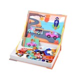 JOKO Magnetická kniha, magnetické Puzzle Autá, Raketa, Autobus, dopravné prostriedky