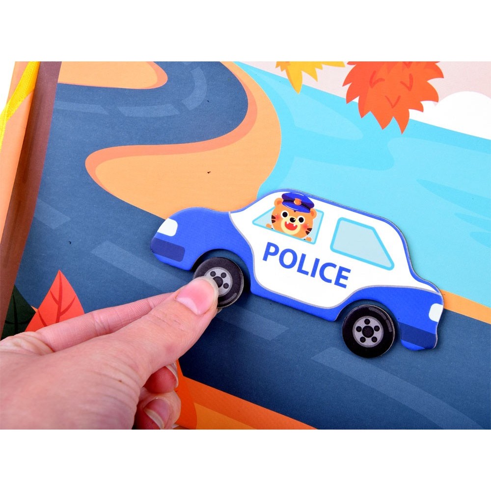 JOKO Magnetická kniha, magnetické Puzzle Autá, Raketa, Autobus, dopravné prostriedky