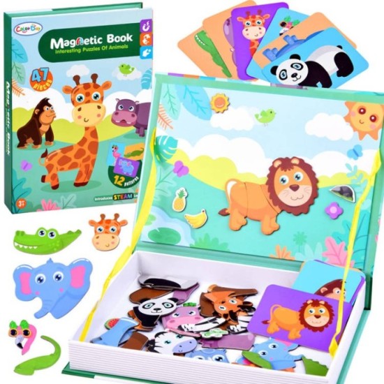 JOKO Magnetická kniha, magnetické Puzzle Zvieratká v Zoo