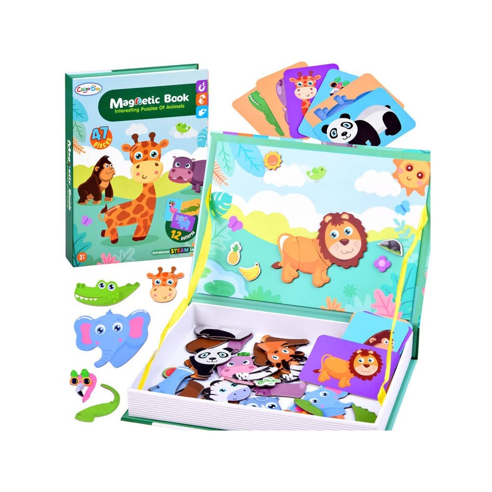 JOKO Magnetická kniha, magnetické Puzzle Zvieratká v Zoo
