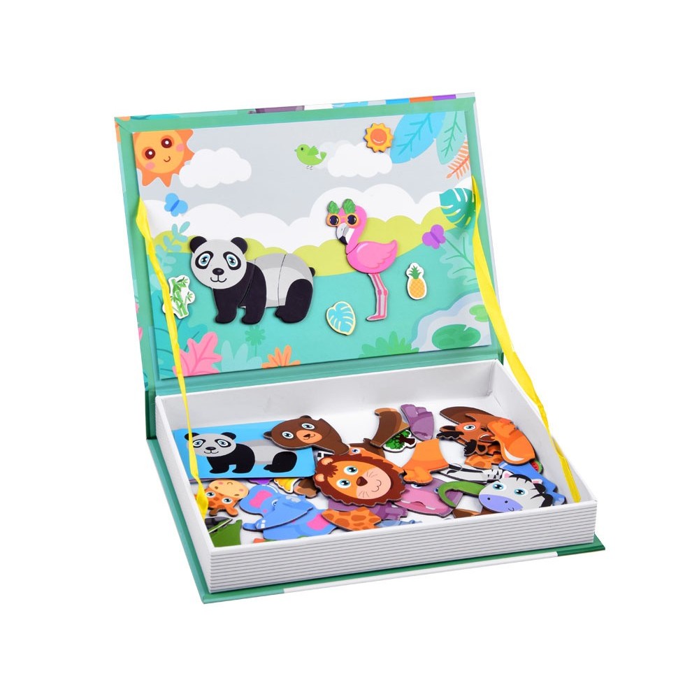 JOKO Magnetická kniha, magnetické Puzzle Zvieratká v Zoo