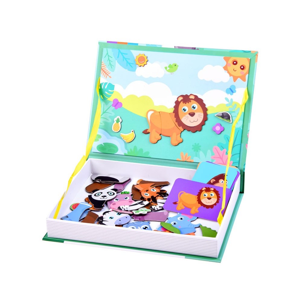 JOKO Magnetická kniha, magnetické Puzzle Zvieratká v Zoo