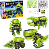 JOKO Sada Solárna stavebnica Dinosaurus, Robot, Hmyz, Vŕtačka 4v1, zelená